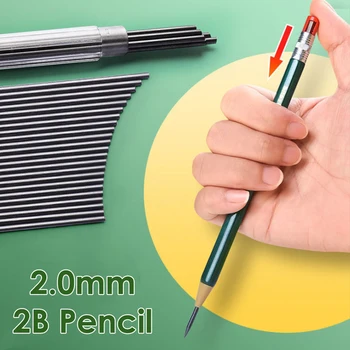 1 комплект механического карандаша 2,0 мм с заправкой для написания эскизов, канцелярских принадлежностей