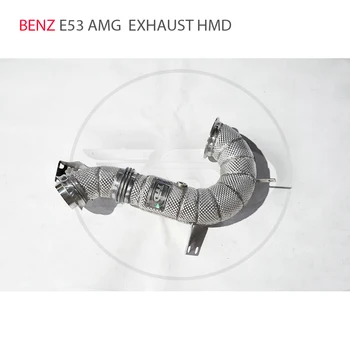 Автомобильные аксессуары HMD Выпускной коллектор для Mercedes Benz E53 AMG Глушитель с каталитическим нейтрализатором Водосточная труба