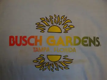 Винтажная синяя футболка Busch Gardens 80-х, Тампа, Флорида, Размер M