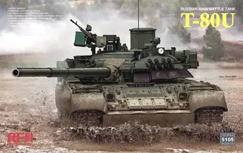 Комплект модели российского основного боевого танка Т-80У RYEFIELD 5105 1/35