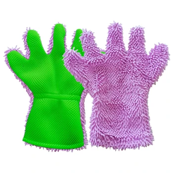 Мягкие перчатки для мытья автомобилей с 5 пальцами, щетка для чистки автомобилей и мотоциклов, сушильные полотенца, Стайлинг автомобилей