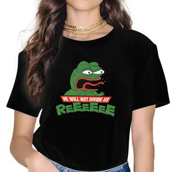 Он не Разделит Нас, Женская футболка Pepe Frog Animal, Футболки Для девочек, Кавайные Топы Из Полиэстера, Базовая футболка y2k Hipster