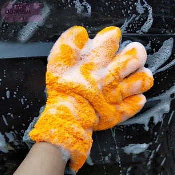 Полотенца для полировки Плюшевые перчатки для мытья из микрофибры Перчатки для мойки автомобилей из кораллового флиса Полотенца для мойки автомобилей Чистящие средства